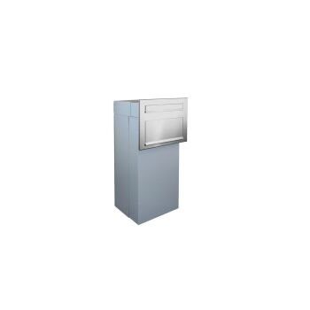 F-05 XXL Portapacchi passante a muro in acciaio inox...