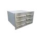B-042 6-door stainless steel through wall letterbox system 2 columns (variable depth)
