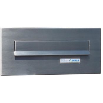CD-1 stainless steel letterbox front panel with name...