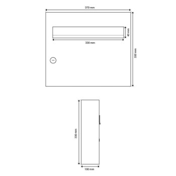 A-01 surface-mounted stainless steel wall mailbox