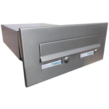 B-042 stainless steel through wall letterbox (variable...
